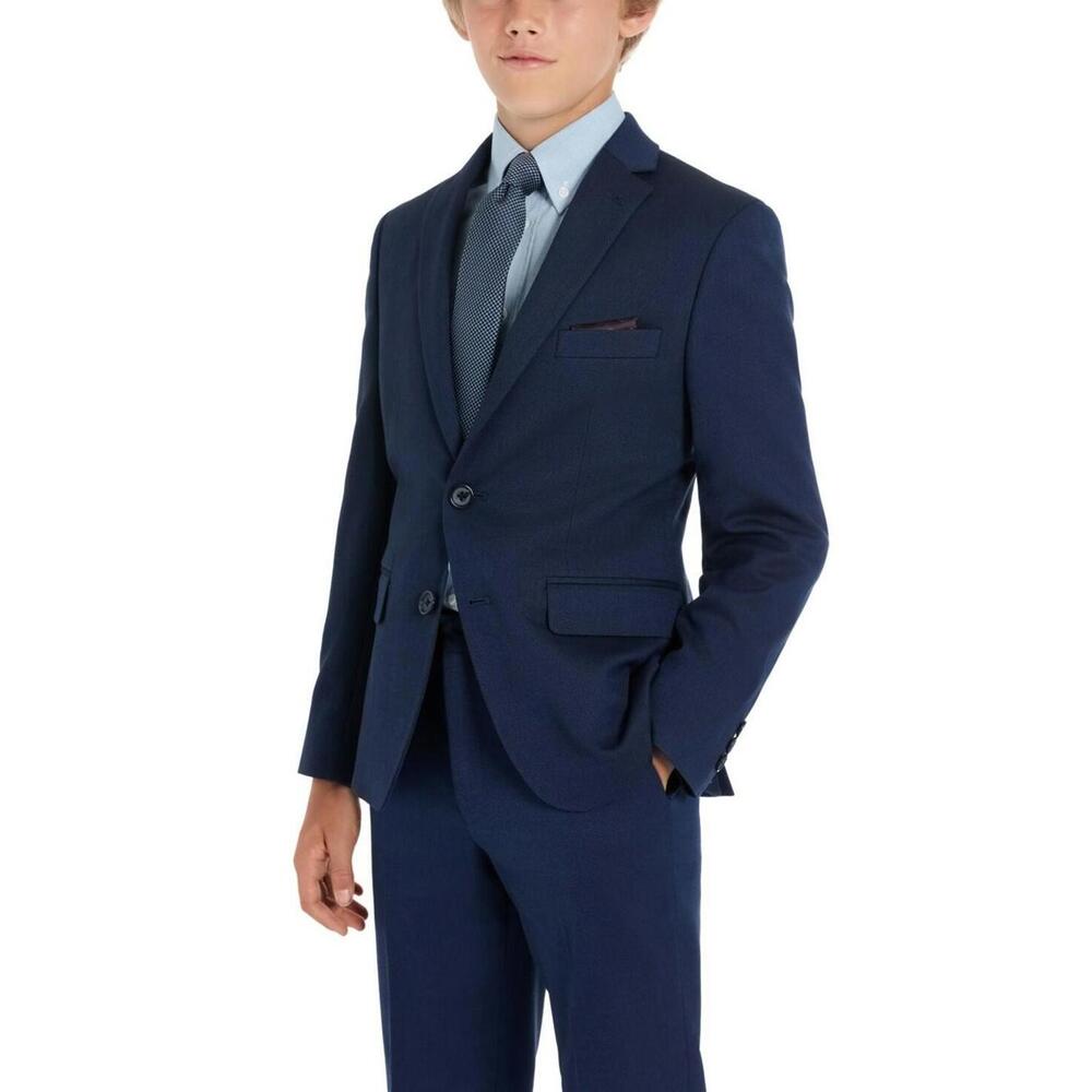 B by Brooks Brothers Big Boys Classic-Fit Stretch Suit Jacket - Blue Size 18R